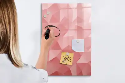 Quadro magnético de apagar a seco estampa de abstração de triângulos