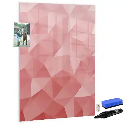 Quadro magnético de apagar a seco estampa de abstração de triângulos
