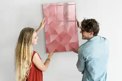 Quadro magnético de apagar a seco estampa de abstração de triângulos