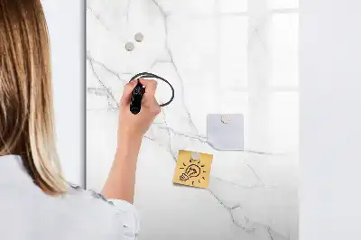Quadro magnético de apagar a seco com acabamento em mármore decorativo