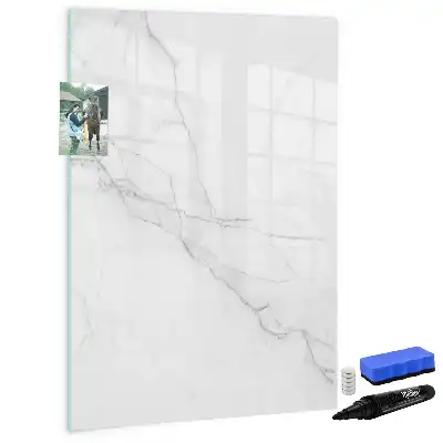 Quadro magnético de apagar a seco com acabamento em mármore decorativo