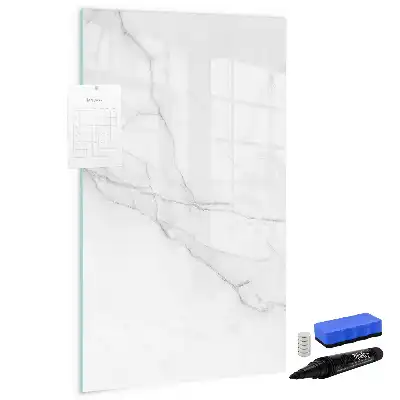 Quadro magnético de apagar a seco com acabamento em mármore decorativo
