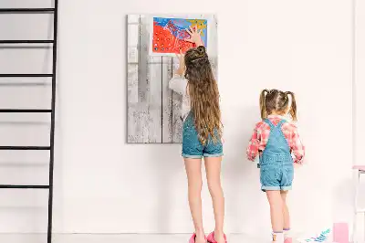 Quadro magnético de apagar a seco em madeira
