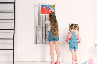 Quadro magnético de apagar a seco em madeira