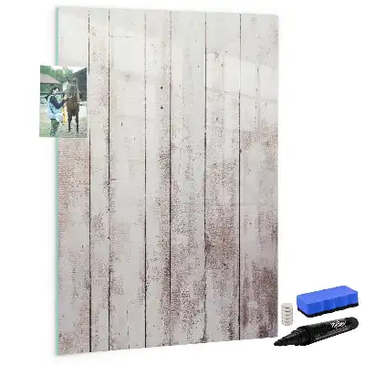 Quadro magnético de apagar a seco em madeira