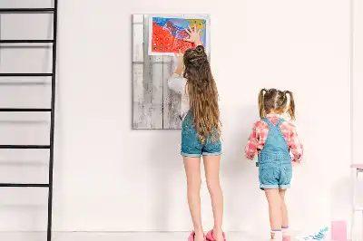 Quadro magnético de apagar a seco em madeira