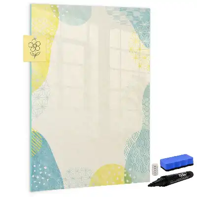 Quadro magnético de apagar a seco com moldura decorativa