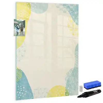 Quadro magnético de apagar a seco com moldura decorativa