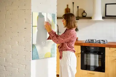 Quadro magnético de apagar a seco com moldura decorativa