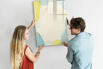 Quadro magnético de apagar a seco com moldura decorativa
