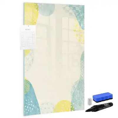 Quadro magnético de apagar a seco com moldura decorativa