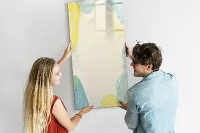 Quadro magnético de apagar a seco com moldura decorativa