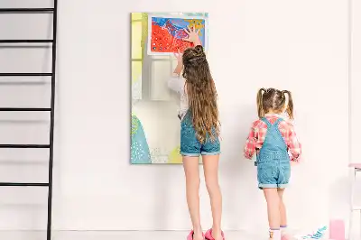 Quadro magnético de apagar a seco com moldura decorativa