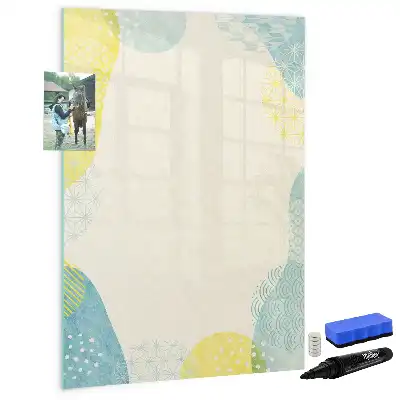 Quadro magnético de apagar a seco com moldura decorativa