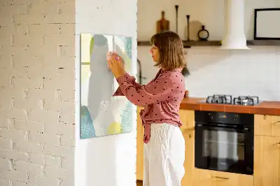 Quadro magnético de apagar a seco com moldura decorativa