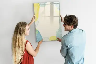 Quadro magnético de apagar a seco com moldura decorativa
