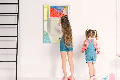 Quadro magnético de apagar a seco com moldura decorativa