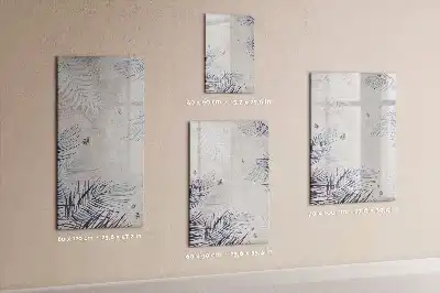 Quadro magnético de apagar a seco com estampa de folhas de palmeira