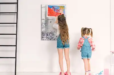 Quadro magnético de apagar a seco com estampa de folhas de palmeira