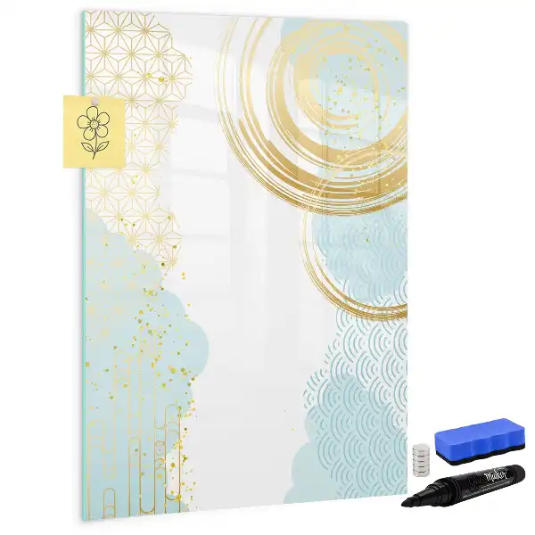Quadro magnético de apagar a seco estampa de abstração decorativa