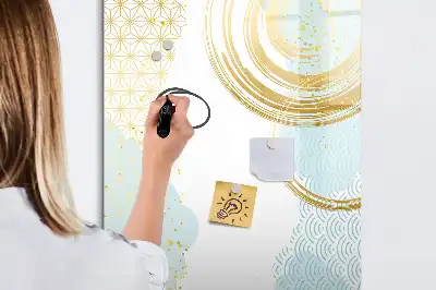 Quadro magnético de apagar a seco estampa de abstração decorativa