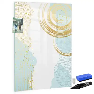 Quadro magnético de apagar a seco estampa de abstração decorativa