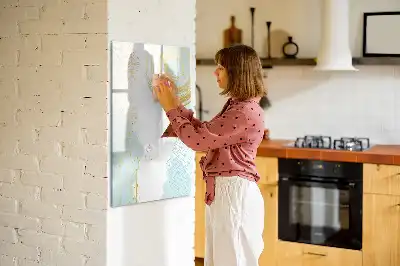 Quadro magnético de apagar a seco estampa de abstração decorativa