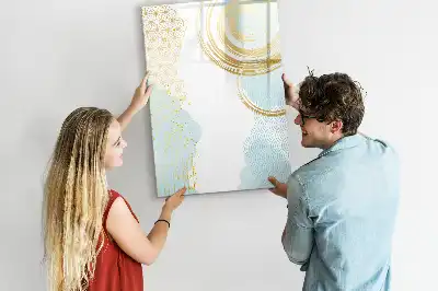 Quadro magnético de apagar a seco estampa de abstração decorativa