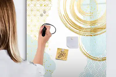 Quadro magnético de apagar a seco estampa de abstração decorativa