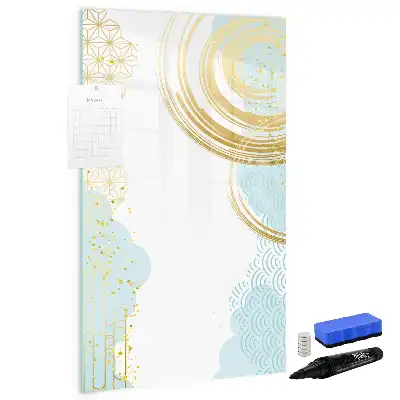 Quadro magnético de apagar a seco estampa de abstração decorativa