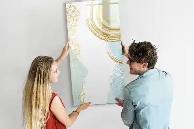 Quadro magnético de apagar a seco estampa de abstração decorativa
