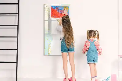 Quadro magnético de apagar a seco estampa de abstração decorativa
