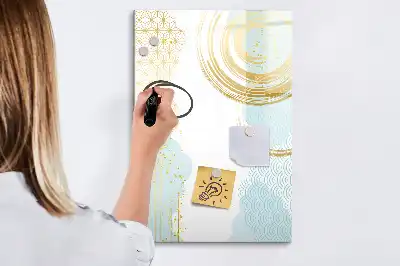 Quadro magnético de apagar a seco estampa de abstração decorativa