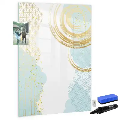 Quadro magnético de apagar a seco estampa de abstração decorativa