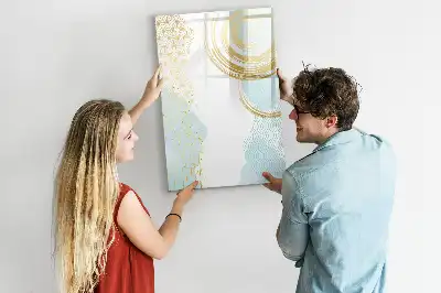 Quadro magnético de apagar a seco estampa de abstração decorativa