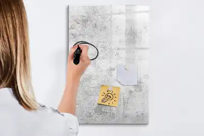 Quadro magnético de apagar a seco acabamento decorativo de parede de concreto