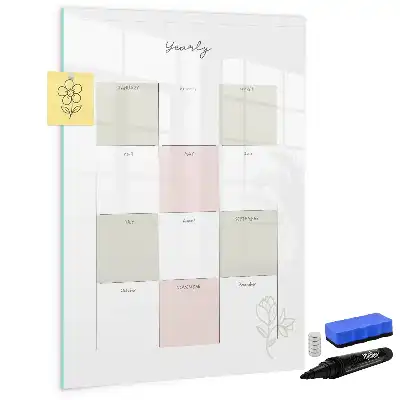 Planner anual quadro magnético de apagar a seco