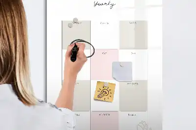 Planner anual quadro magnético de apagar a seco