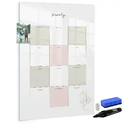 Planner anual quadro magnético de apagar a seco