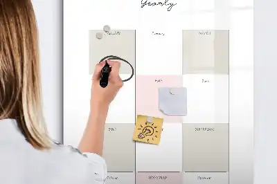 Planner anual quadro magnético de apagar a seco