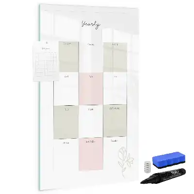 Planner anual quadro magnético de apagar a seco
