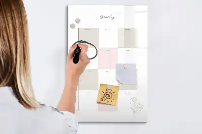 Planner anual quadro magnético de apagar a seco