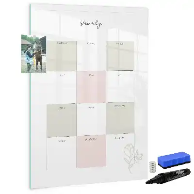Planner anual quadro magnético de apagar a seco