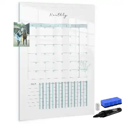 Planner mensal magnético de apagar a seco quadro para organização