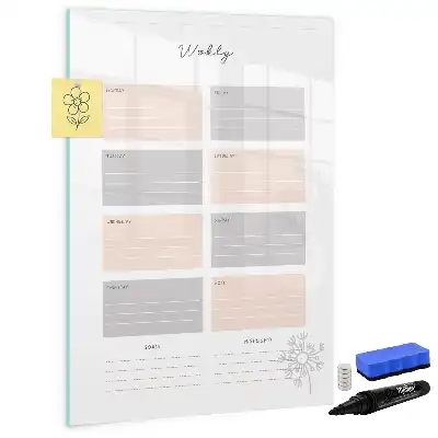 Planner semanal quadro magnético de apagar a seco