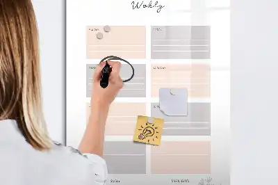 Planner semanal quadro magnético de apagar a seco