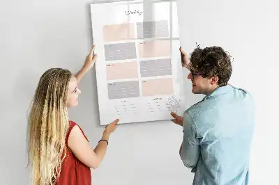 Planner semanal quadro magnético de apagar a seco