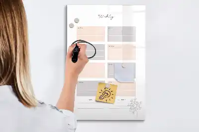 Planner semanal quadro magnético de apagar a seco