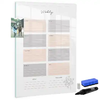 Planner semanal quadro magnético de apagar a seco