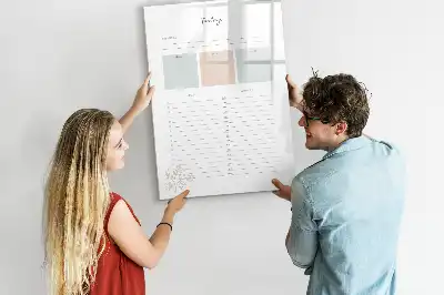 Planner magnético de apagar a seco para uso diário